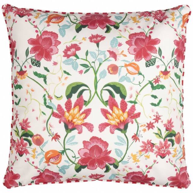 Wylder Claudia Floral Water-Resistant Outdoor Cushion in Red - image 1