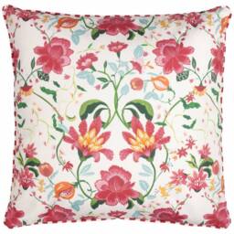 Wylder Claudia Floral Water-Resistant Outdoor Cushion in Red