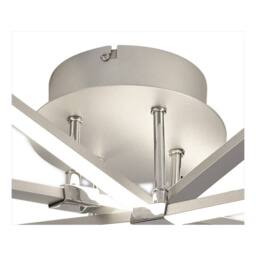 Netlighting Bucle Flush Ceiling Light 40W LED 3000K 3500lm Chrome Frosted Acrylic in Silver - thumbnail 3