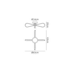 Netlighting Bucle Flush Ceiling Light 40W LED 3000K 3500lm Chrome Frosted Acrylic in Silver - thumbnail 2