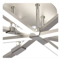 Netlighting Bucle Flush Ceiling Light 40W LED 3000K 3500lm Chrome Frosted Acrylic in Silver - thumbnail 4