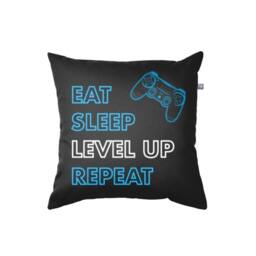 rucomfy Beanbags rucomfy Eat Sleep Level Up Repeat Cushion 45x45cm - Gamer Pillow - Size: 45x45 cm - thumbnail 3