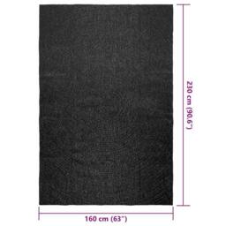 Berkfield Home Rug ZIZUR Anthracite 160x230 cm Jute Look Indoor & Outdoor in Black - Size: Medium - thumbnail 9
