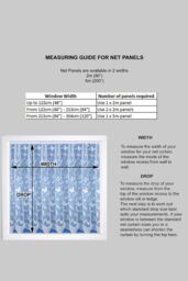 Tyrone Textiles Floral Design Net Lace Curtain Jardiniere with Elevated Base in White - Size: 381 cm width x 106 cm drop - thumbnail 3