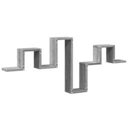Berkfield Home Wall Shelf Grey Sonoma 104.5x10x43 cm Engineered Wood - thumbnail 7
