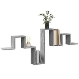 Berkfield Home Wall Shelf Grey Sonoma 104.5x10x43 cm Engineered Wood - thumbnail 4