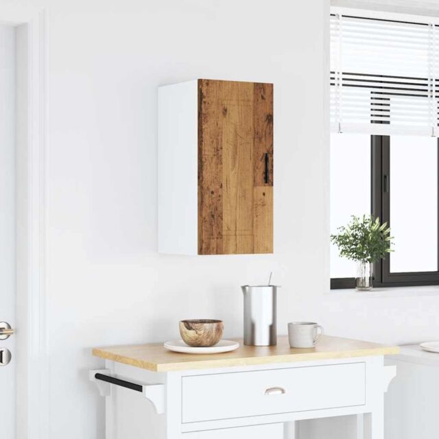 Berkfield Home Kitchen Wall Cabinet¬†Porto Old Wood Engineered Wood in Brown - image 1