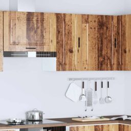 Berkfield Home Kitchen Wall Cabinet¬†Porto Old Wood Engineered Wood in Brown - thumbnail 3