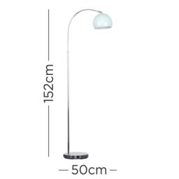 ValueLights Curva Silver Floor Lamp - thumbnail 5