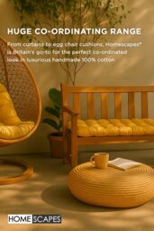 Homescapes Garden Bench Cushion Luxury 3 Seater Cotton Indoor Outdoor Pad, 143 x 48cm in Mustard - Size: 143 x 48 cm - thumbnail 9