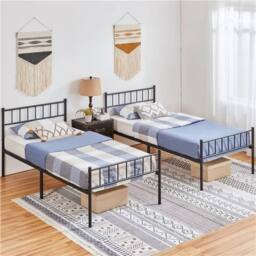 KORVIXA 3ft Single Metal Bed Frame in Black - thumbnail 5