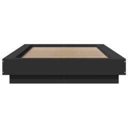 Berkfield Home Bed Frame with LED Lights without Mattress Black 90x190cm - Size: 90x190 cm - thumbnail 5