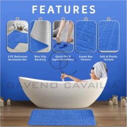 GAVENO CAVAILIA Greek Bath Mat in Blue - thumbnail 2