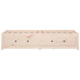 Berkfield Home Beautiful Day Bed 75x190 cm Small Single Solid Wood Pine in Light Tan - thumbnail 8