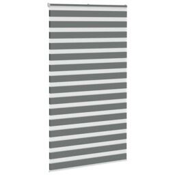Berkfield Home Zebra Blind Dark Grey 120x230 cm Fabric Width 115.9 cm Polyester - thumbnail 3
