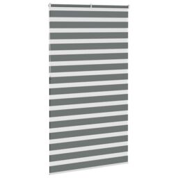 Berkfield Home Zebra Blind Dark Grey 120x230 cm Fabric Width 115.9 cm Polyester - thumbnail 4