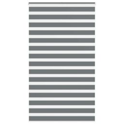 Berkfield Home Zebra Blind Dark Grey 120x230 cm Fabric Width 115.9 cm Polyester - thumbnail 1