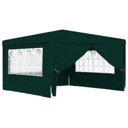 Berkfield Home Professional Party Tent with Side Walls 4x4 m Green 90 g/m? - thumbnail 2