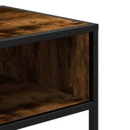 Berkfield Home Decorative Console Table Smoked Oak 90x35x80 cm Engineered Wood in Brown - Size: 90 x 35 x 80 cm - thumbnail 7