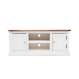 Cabinet Bits Cosenza Off-White 2 Door TV Cabinet Chrome Knob
