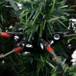 Berkfield Home Pre-lit Christmas Tree with Pine Cones Green&White 225 cm PVC&PE in Green - thumbnail 7