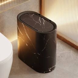 Kelvenix 12L Marble Effect Waste Bin Black - Size: 0.6m2 - thumbnail 5