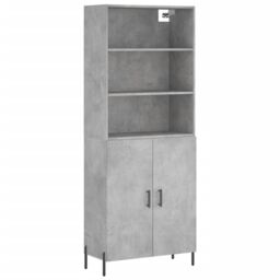 Berkfield Home Highboard Concrete Grey 69.5x34x180 cm Engineered Wood - thumbnail 2