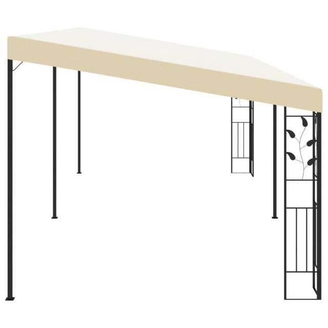 Berkfield Home Durable Wall-mounted Gazebo 6x3x2.5 m Cream in Beige - image 1