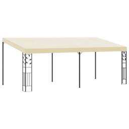 Berkfield Home Durable Wall-mounted Gazebo 6x3x2.5 m Cream in Beige - thumbnail 2