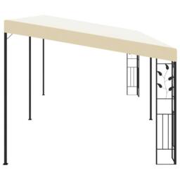 Berkfield Home Durable Wall-mounted Gazebo 6x3x2.5 m Cream in Beige - thumbnail 1