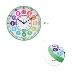 EONLION Green 25cm Round Learning Clock - Size: 100 cm - thumbnail 2