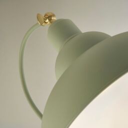 Lighting Collection Traditional Arch Floor Lamp Sage Green Floor Lamp - thumbnail 4