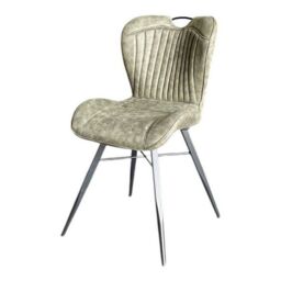 Jaipur Furniture Ltd Mala Dining Fabric Chair with Metal Legs (Set of 2) - Green/Black - Assembly Required in Green - thumbnail 2