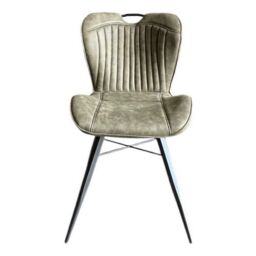 Jaipur Furniture Ltd Mala Dining Fabric Chair with Metal Legs (Set of 2) - Green/Black - Assembly Required in Green - thumbnail 3