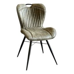 Jaipur Furniture Ltd Mala Dining Fabric Chair with Metal Legs (Set of 2) - Green/Black - Assembly Required in Green - thumbnail 4