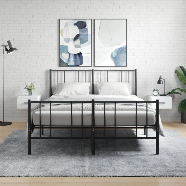 Berkfield Home Wall-mounted Bedside Cabinets 2 pcs White 35x35x20 cm - Size: 35 x 35 x 20 cm - image 1