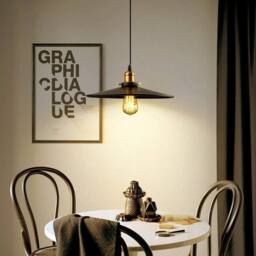COMELY Industrial Chandelier, Vintage Edison Style Metal Black Ceiling Lights - thumbnail 3