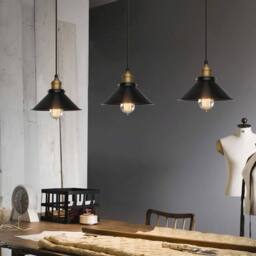 COMELY Industrial Chandelier, Vintage Edison Style Metal Black Ceiling Lights - thumbnail 5