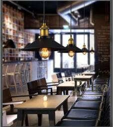 COMELY Industrial Chandelier, Vintage Edison Style Metal Black Ceiling Lights - thumbnail 2
