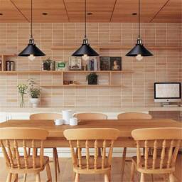 COMELY Industrial Chandelier, Vintage Edison Style Metal Black Ceiling Lights - thumbnail 8
