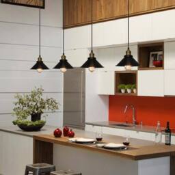 COMELY Industrial Chandelier, Vintage Edison Style Metal Black Ceiling Lights - thumbnail 6