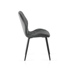 SONARA Modern Velvet Dining Chairs Set of 2 with Ergonomic Curved Backrest in Grey - thumbnail 6