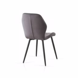 SONARA Modern Velvet Dining Chairs Set of 2 with Ergonomic Curved Backrest in Grey - thumbnail 8