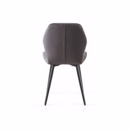 SONARA Modern Velvet Dining Chairs Set of 2 with Ergonomic Curved Backrest in Grey - thumbnail 7
