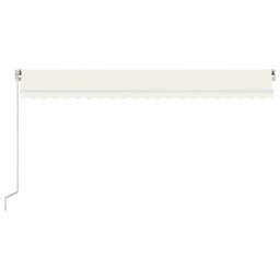 Berkfield Home Manual Retractable Awning with LED 500x300 cm Cream - thumbnail 3