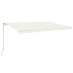 Berkfield Home Manual Retractable Awning with LED 500x300 cm Cream - thumbnail 2