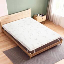 Lavio Mattress Topper Memory Foam Small Double 2 Layer 7cm Pressure Relief in White - thumbnail 2