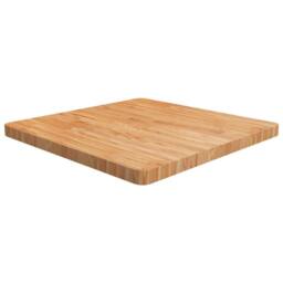 Berkfield Home Square Table Top Light Brown 70x70x4cm Treated Solid Wood Oak - Size: 70 x 70 x 4 cm - thumbnail 2