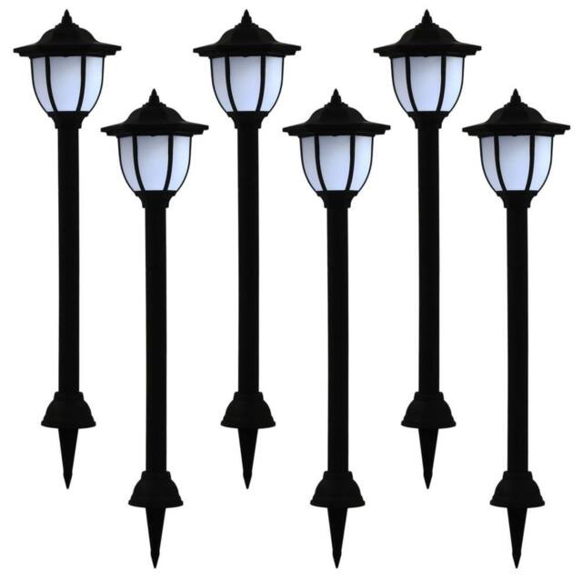Berkfield Home Outdoor Solar Lamps 6 pcs LED Black - image 1