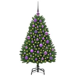 Berkfield Home Artificial Christmas Tree with Stand Green 120 cm PVC & Metal - thumbnail 3